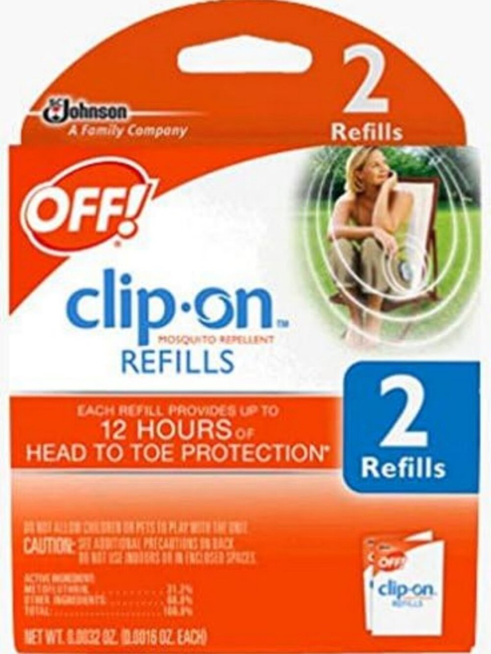 OFF!® Clip-On™ Mosquito Repellent Refills, 2 Refills